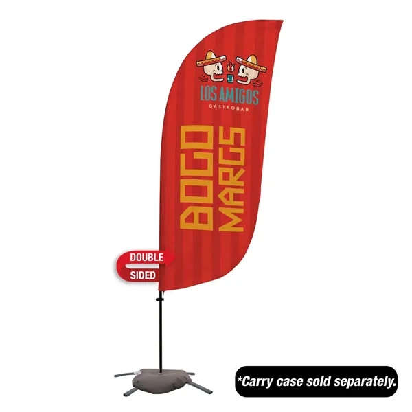 Custom 7.5' Value Feather Sail Sign Kit Double-Sided w/ Cross Base