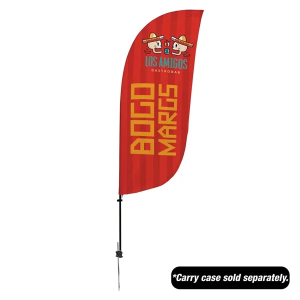 Custom 7.5' Value Feather Sail Sign Kit Single-Sided w/ Spike Base