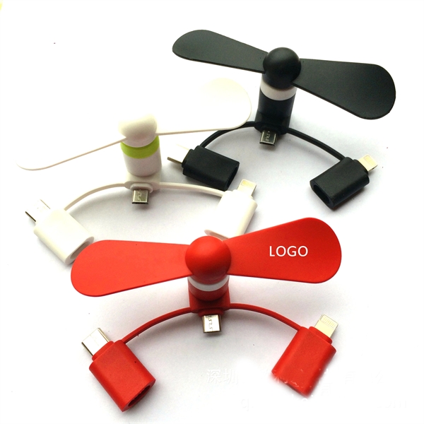 3-In-1 USB Cellphone Fan - 3-In-1 USB Cellphone Fan - Image 1 of 2