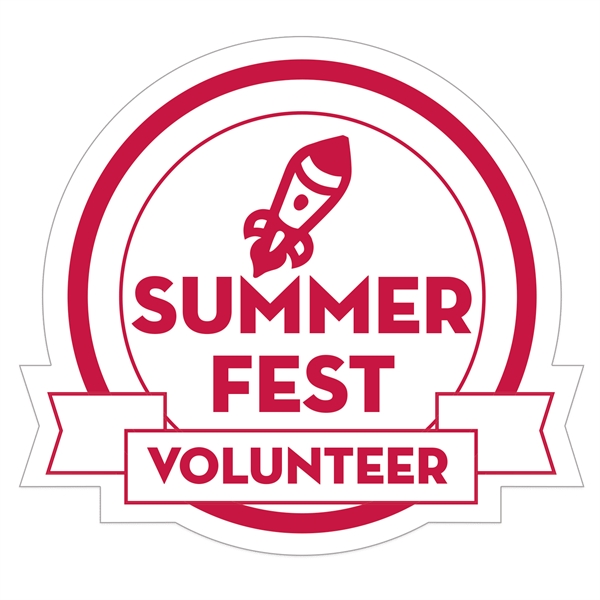 Round Special Occasion Roll Label w/ Banner - Round Special Occasion Roll Label w/ Banner - Image 1 of 1