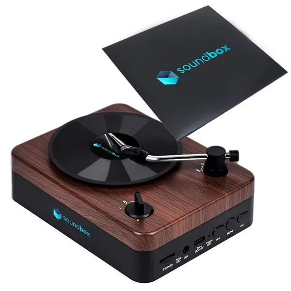 Turntable Wireless Speaker With Custom Record Envelope
