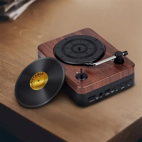 Turntable Wireless Speaker With Custom Record Envelope