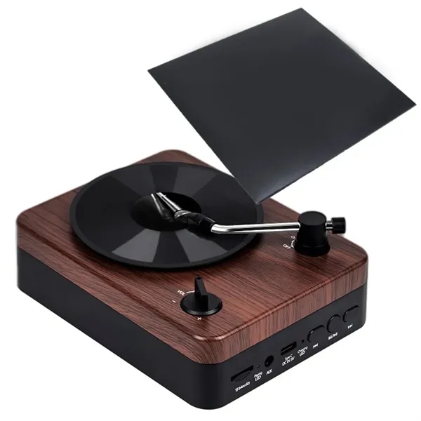 Custom Turntable Wireless Speaker With Custom Record Envelope