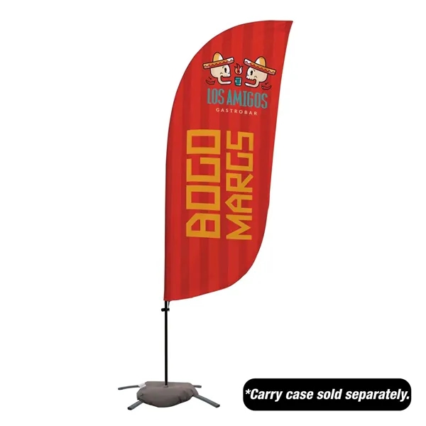 Custom 7.5' Value Feather Sail Sign Kit Single-Sided w/ Cross Base