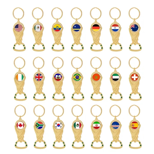 2026 World Cup Trophy Bottle Opener Keychain
