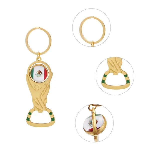 2026 World Cup Trophy Bottle Opener Keychain