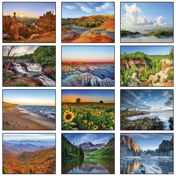American Scenic Wall Calendar: 2027 Spiral Bound