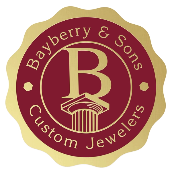 Round Special Occasion Roll Label w/ Rippled Edge (1 1/4" di - Round Special Occasion Roll Label w/ Rippled Edge (1 1/4" di - Image 2 of 3