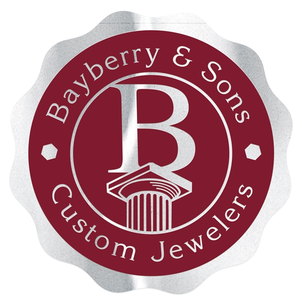 Round Special Occasion Roll Label w/ Rippled Edge (1 1/4" di - Round Special Occasion Roll Label w/ Rippled Edge (1 1/4" di - Image 1 of 3