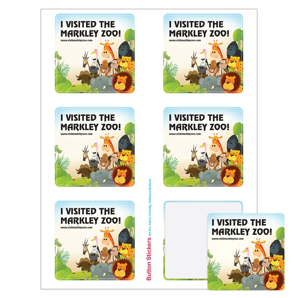 Square Sheeted Button Sticker Labels - Square Sheeted Button Sticker Labels - Image 2 of 4