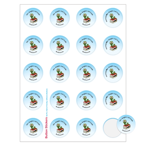 Round Sheeted Button Sticker Labels - Round Sheeted Button Sticker Labels - Image 0 of 3