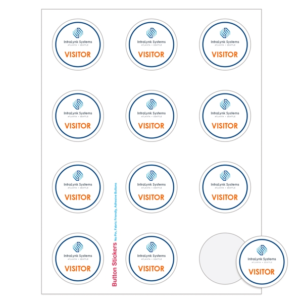 Round Sheeted Button Sticker Labels - Round Sheeted Button Sticker Labels - Image 1 of 3