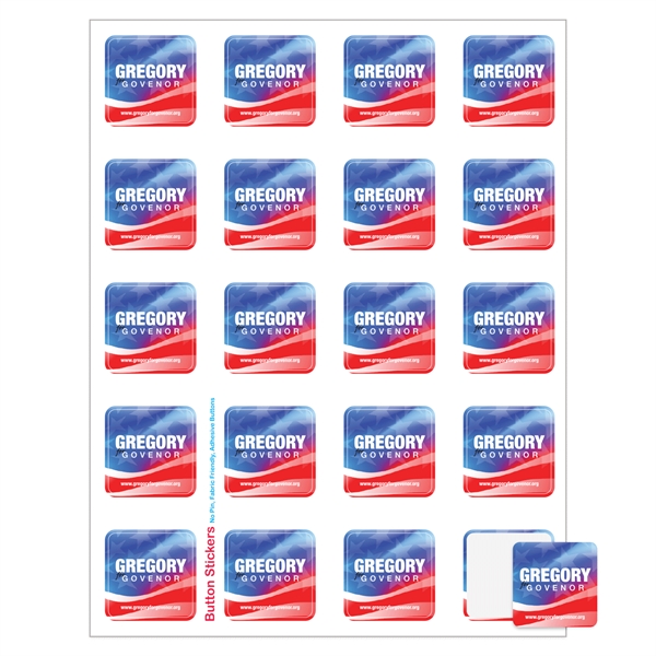 Square Sheeted Button Sticker Labels - Square Sheeted Button Sticker Labels - Image 0 of 4