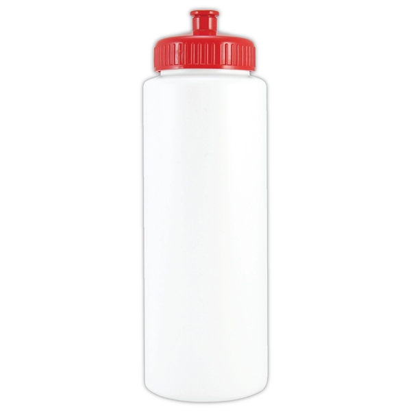 Sublimation Sports Water Bottles White With Wide Mouth Handle Cap And Straw  32 OZ 2 Pack