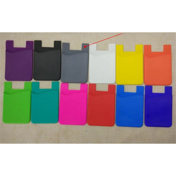 Silicone Cell Phone Sticky Wallet - Silicone Cell Phone Sticky Wallet - Image 2 of 3