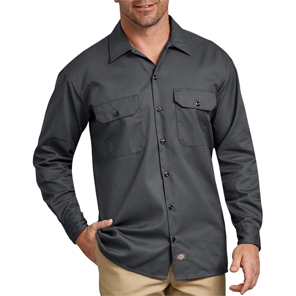 Dickies® Men's Long Sleeve Work Shirt - Dickies® Men's Long Sleeve Work Shirt - Image 1 of 13