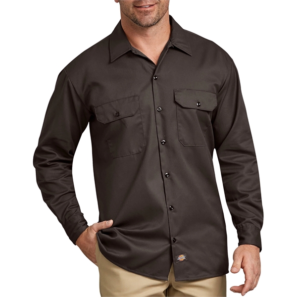 Dickies® Men's Long Sleeve Work Shirt - Dickies® Men's Long Sleeve Work Shirt - Image 2 of 13