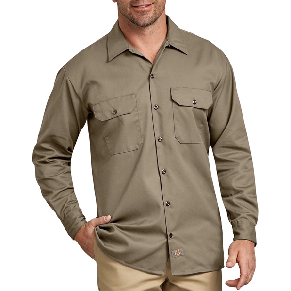 Dickies® Men's Long Sleeve Work Shirt - Dickies® Men's Long Sleeve Work Shirt - Image 4 of 13