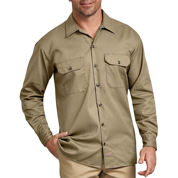 Dickies® Men's Long Sleeve Work Shirt - Dickies® Men's Long Sleeve Work Shirt - Image 7 of 13