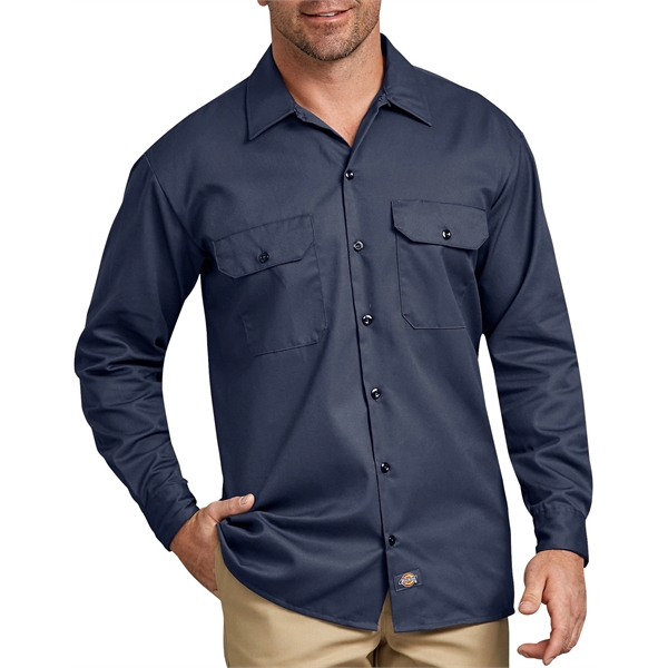 Dickies® Men's Long Sleeve Work Shirt - Dickies® Men's Long Sleeve Work Shirt - Image 9 of 13
