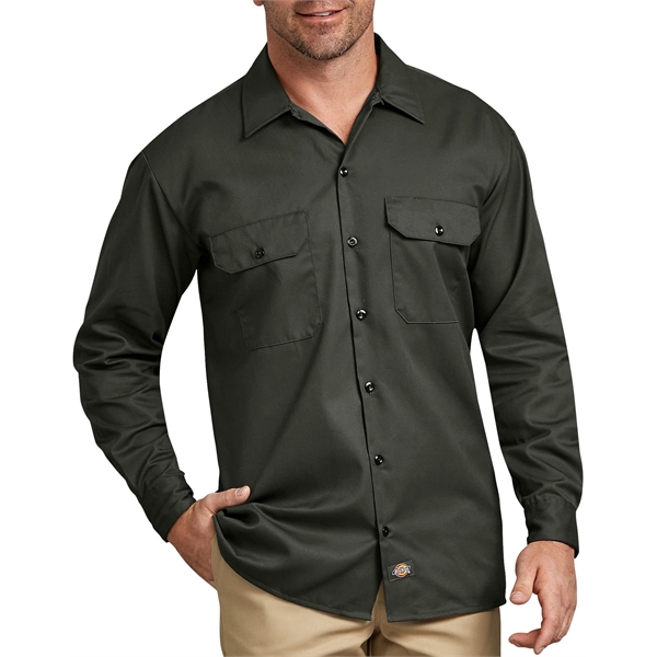 Dickies® Men's Long Sleeve Work Shirt - Dickies® Men's Long Sleeve Work Shirt - Image 10 of 13