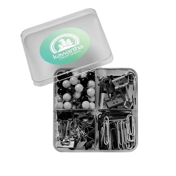 SUPPLY LINE® SQUARE CLIPS & PINS SET BLACK & WHITE