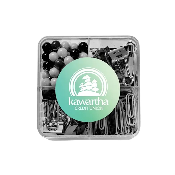 SUPPLY LINE® SQUARE CLIPS & PINS SET BLACK & WHITE