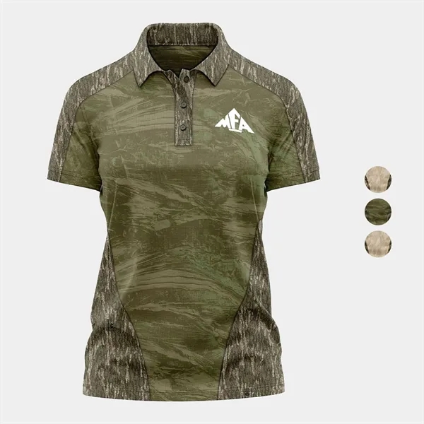 Mossy Oak® Women's 4.4 Oz. Polyester Interlock Raglan Polo
