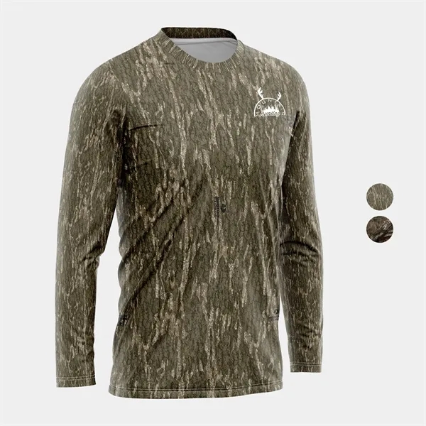Mossy Oak® Men's. Polyester Interlock Long Sleeve T-Shirt