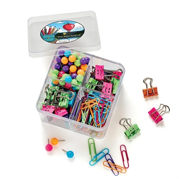 SUPPLY LINE® SQUARE CLIPS & PINS SET NEON