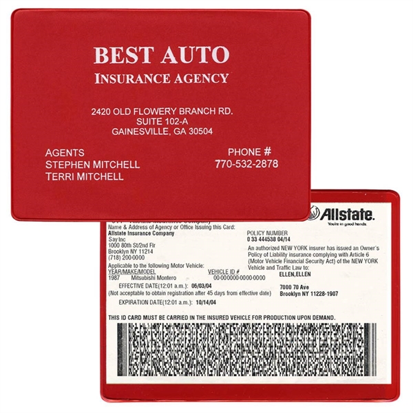 Copy-Guard Vinyl - Insurance Card Holder - Copy-Guard Vinyl - Insurance Card Holder - Image 1 of 5