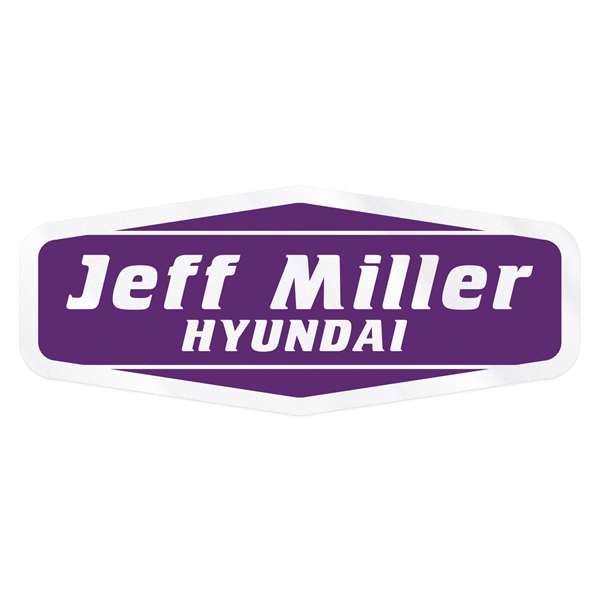 Stock Pointed Rectangle Clear Polyester Car-Cals Decal (1