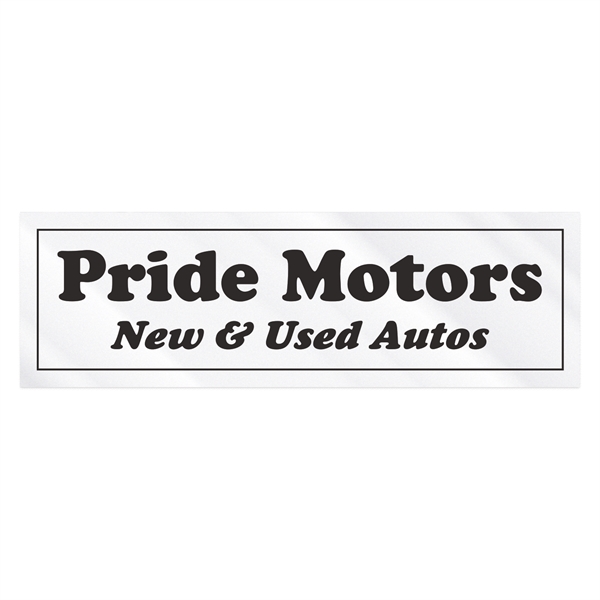 Stock Rectangle Clear Polyester Car-Cals Decal (1 3/8"x4