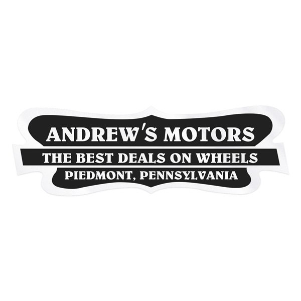 Stock Pointed Shield Clear Polyester Car-Cals Decal (1