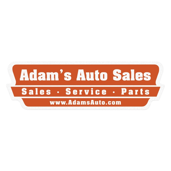Custom Stock Step Rectangle White Reflective Car-Cals Decal (1
