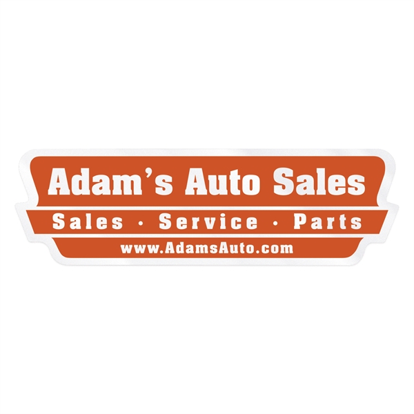 Stock Step Rectangle Clear Polyester Car-Cals Decal (1
