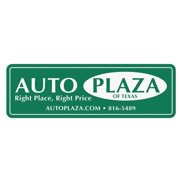 Custom Stock Pointed Rectangle White Reflective Car-Cals Decal (1