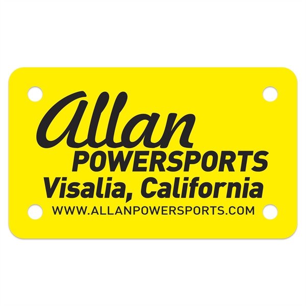 Motorcycle License Plate 24 pt. Coated Card Stock