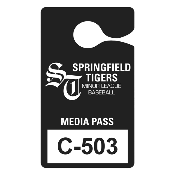 Custom Plastic 23 pt. Numbered Hanging Parking Permit (3 1/2"x6")