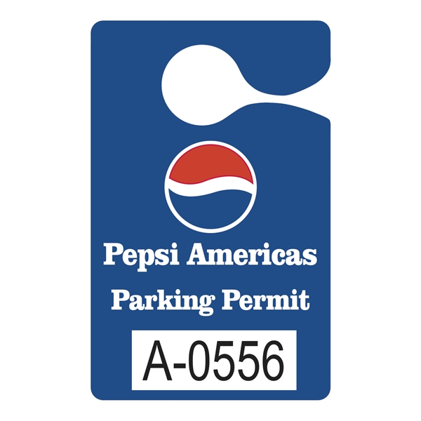 Custom Plastic 23 pt. Numbered Hanging Parking Permit (3"x4 3/4")