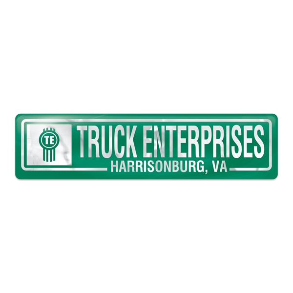 Custom White Vinyl Perm Adh Full Color Rectangle Domed Decal