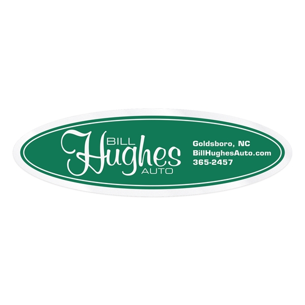 Stock Oval Clear Polyester Car-Cals Decal (1 1/2"x4 3/4")