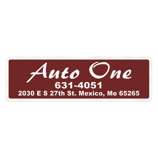 Stock Rectangle Clear Polyester Car-Cals Decal (1 3/4"x5