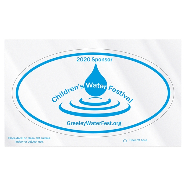 Oval Clear Static Vinyl Post-Cals Decal Postcard