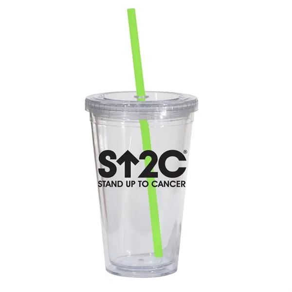 Double Wall 16 Oz Tumbler - Clear