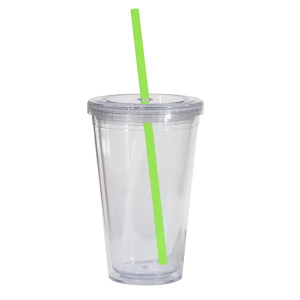 Double Wall 16 Oz Tumbler - Clear