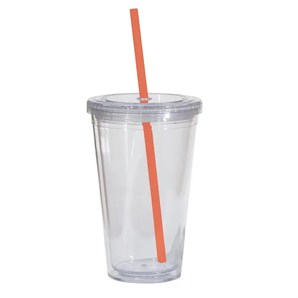 Double Wall 16 Oz Tumbler - Clear