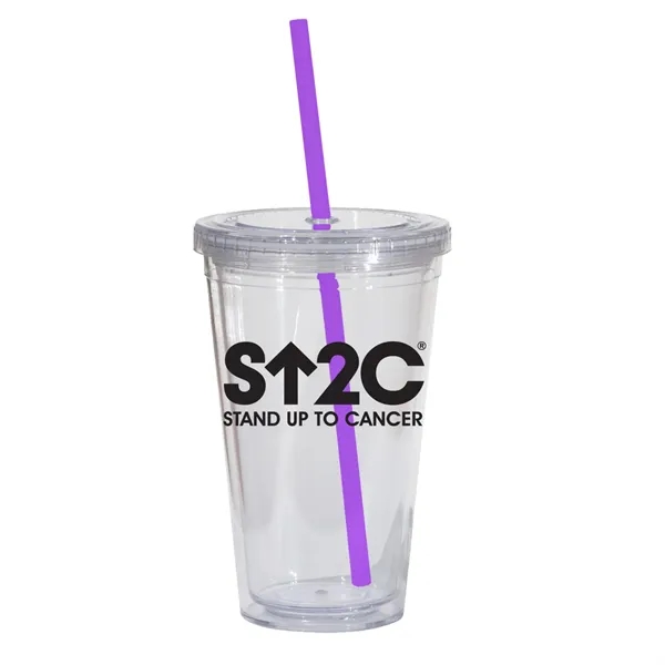 Double Wall 16 Oz Tumbler - Clear