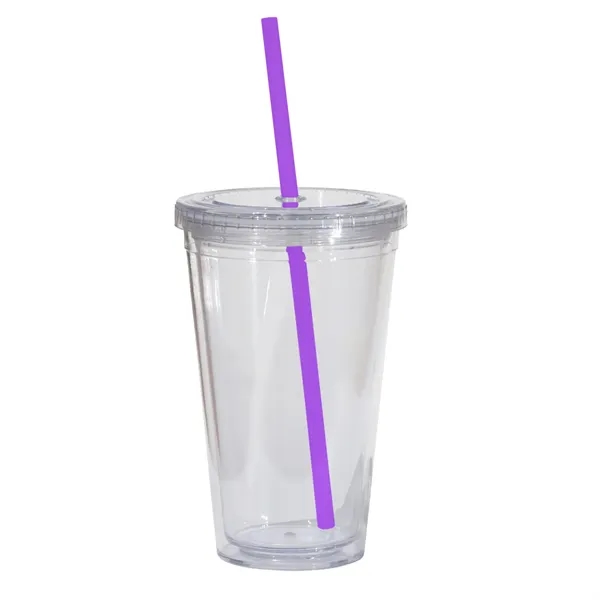 Double Wall 16 Oz Tumbler - Clear