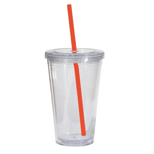 Double Wall 16 Oz Tumbler - Clear
